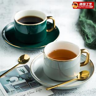 咖啡杯女士个人专用搅拌杯陶瓷杯办公室玻璃杯精致套装欧式带勺子