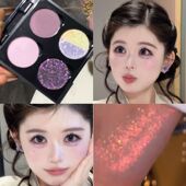 WOSUPRE四色眼影盘爆闪个性 灰紫色眼影多功能盘气质贵气眼妆