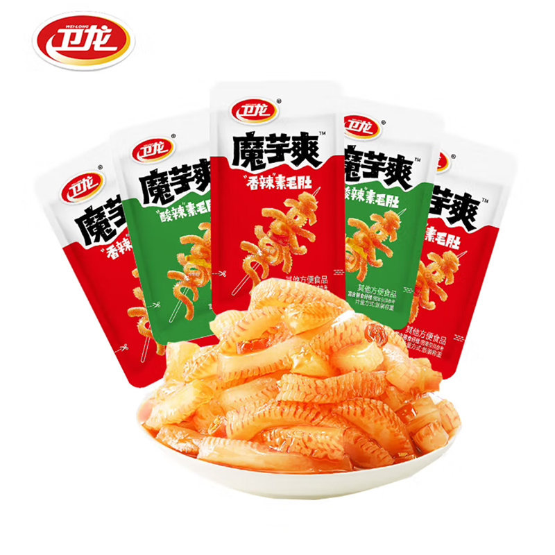 魔芋爽魔芋素毛肚小龙虾味网红办公室解馋小零食休闲食品小吃