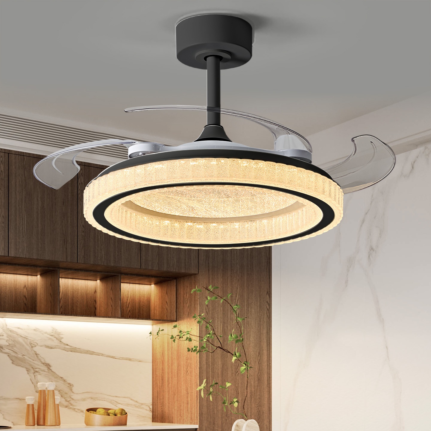 柏丁意式轻奢隐形风扇灯