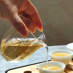 玻璃公道杯无把玻璃杯子耐热加厚家用茶海分茶器办公茶具配件日式