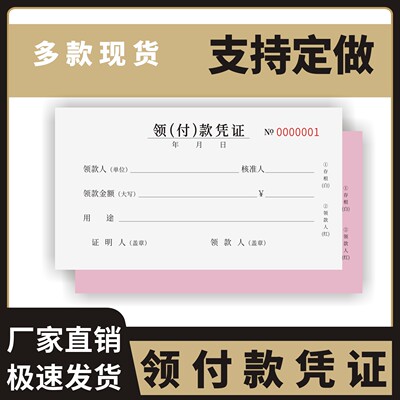 领付款凭证定制订做通用版