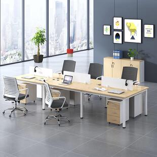 约办公室家电脑桌椅组合YC-02简现代具屏风座职员工卡位4工作桌6