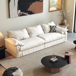 精选怀抱沙发高档亚麻布艺客厅2025新款小户型沙发可拆洗棉麻羽绒