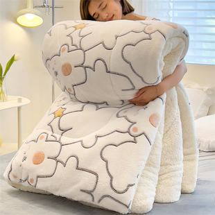 羊羔绒被子冬被棉被加厚保暖冬天宿舍单人学生冬季太空被芯被褥子