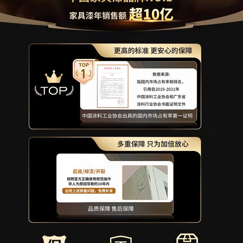 展辰水性木器漆油漆家用自刷涂料实木旧家具白色木门柜子翻新改色