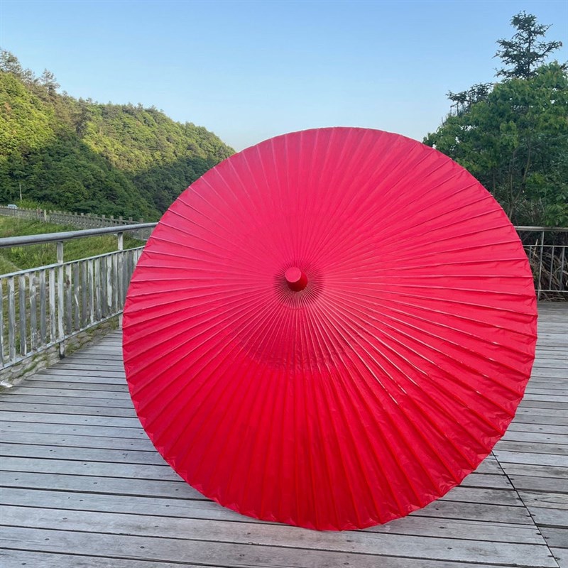 浮云堂国潮摄影道具中式样片拍摄国风大红色油纸伞庭院野立伞包邮