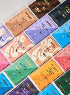 瑞典进口Standout站出去天然可可脂黑巧克力丝滑牛奶排块休闲零食