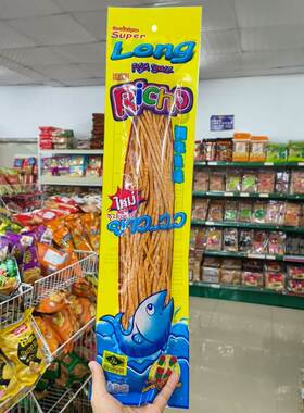泰国Richo超长鱿调味鱼丝170g/超大香辣鱿鱼片海鲜小吃80g零食