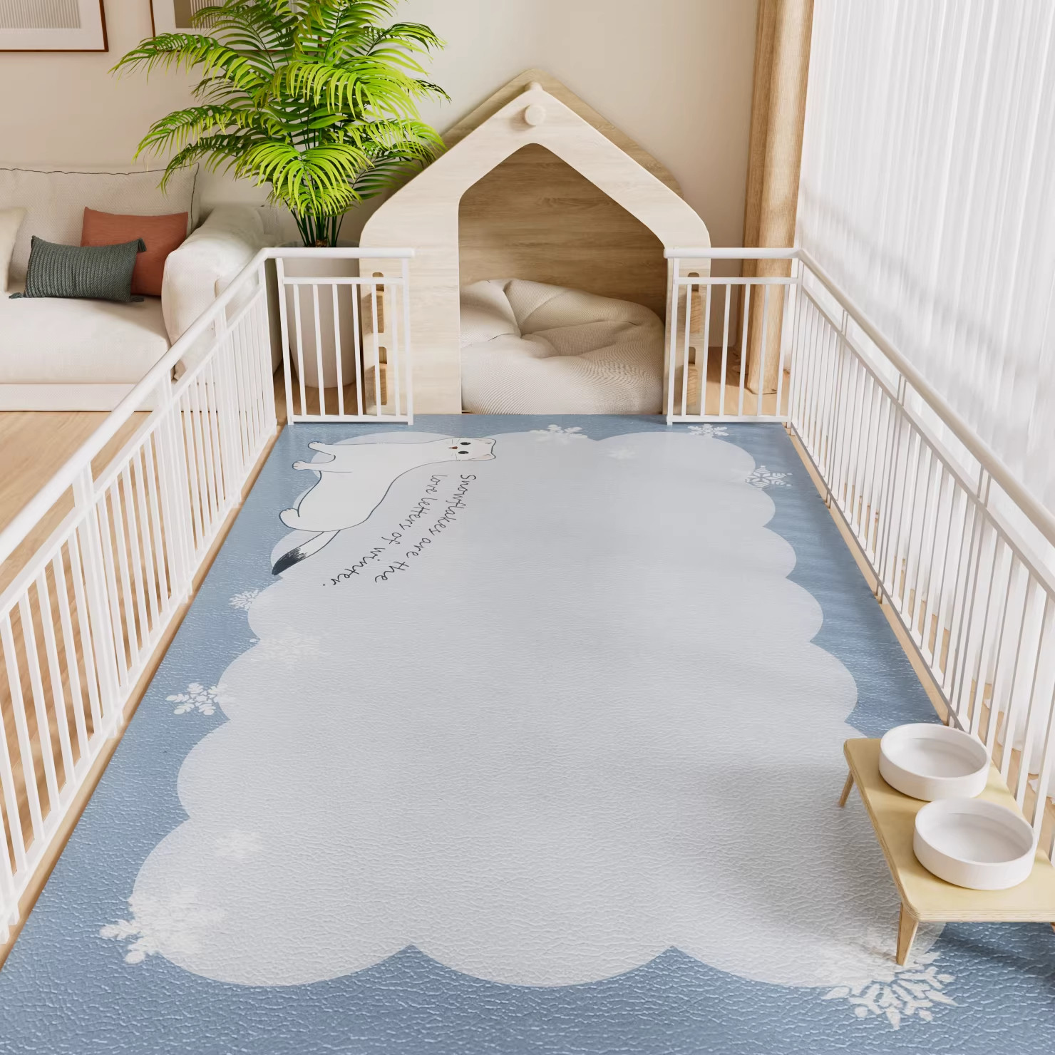 欧贝纺宠物狗狗垫子防水防尿地毯