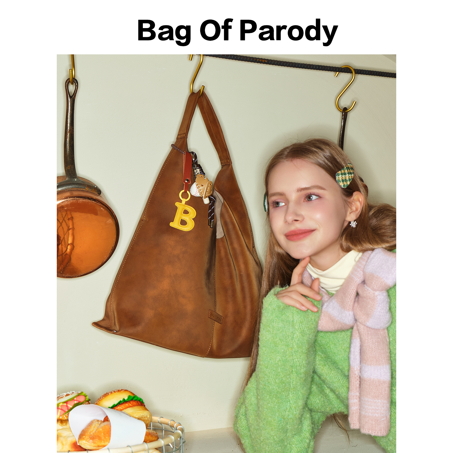 Bagofparody托特包复古皮包