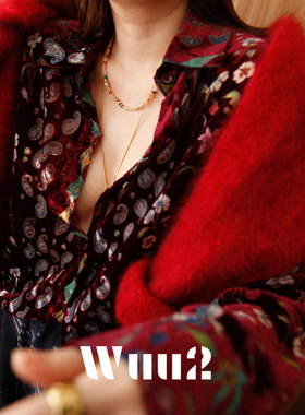 Wuu2 菲奥雷塔 复古立体雕花丝绒衬衫女设计感独特绝美巨好看衬衣