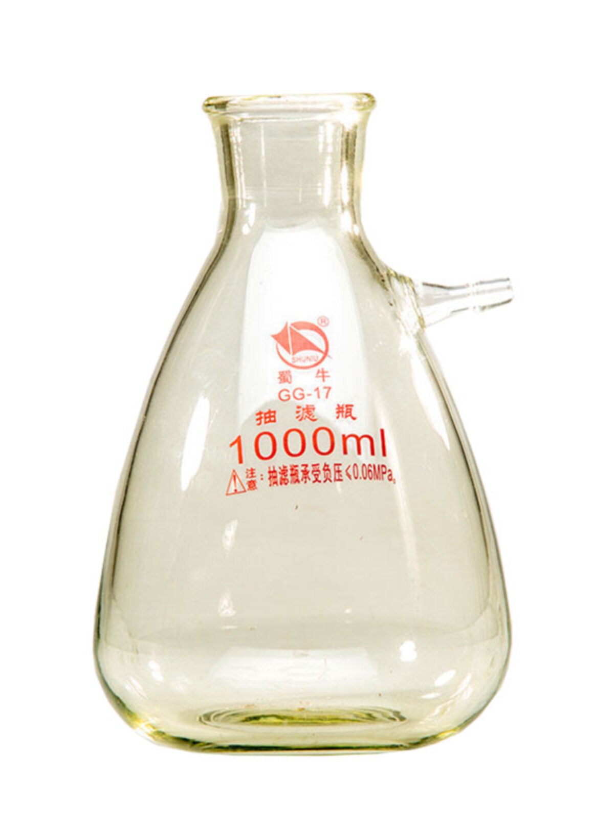 新品蜀牛上嘴真空抽滤瓶套装过滤下咀瓶溶剂玻璃瓶1000 250ml实验