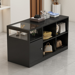 服装店中岛柜女装店铺流水台饰品摆件玻璃展示台陈列中古风储物柜