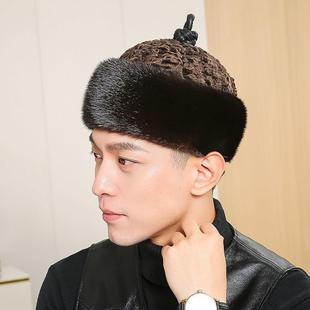 王爷冬帽水貂皇帝帽加厚地主帽乾隆帽子贝勒爷仿貂皮帽满族帽王爷