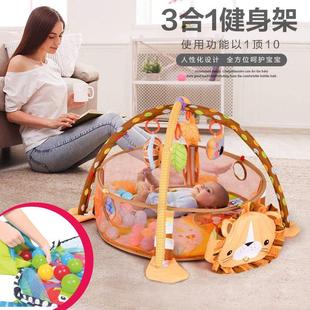 婴儿消耗体力神器婴儿三合一健身架围栏宝宝卡通动物爬行地垫乌龟