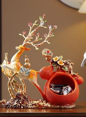 高级感小众小摆件玄关鹿摆件高档家居客厅电视柜工艺品创意办公书