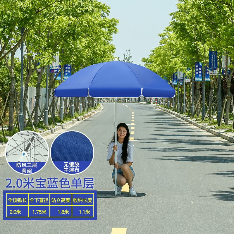 柯笙庭院伞摆摊伞大号户外遮阳伞太阳伞钓鱼伞地摊伞印刷定制广告图片