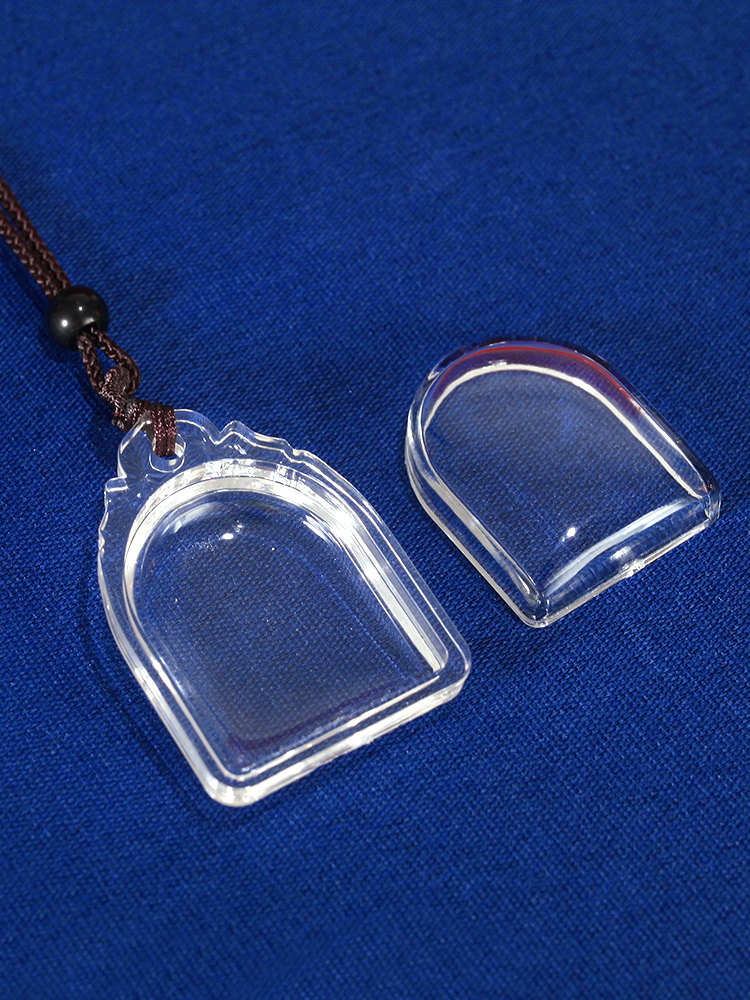 噶乌亚克力装物供奉透明可打开相圆形透明噶乌盒宝瓶随身携带男女