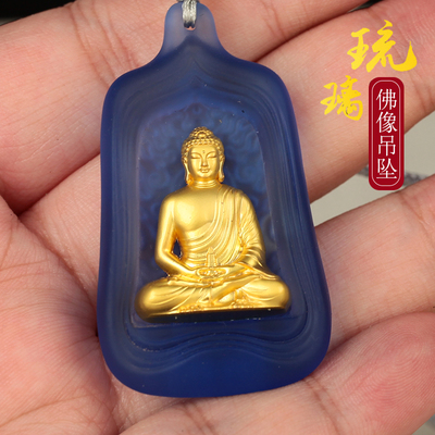 药师琉璃光佛像吊坠观音绿度母黄财神项链男女情侣挂件藏式配饰