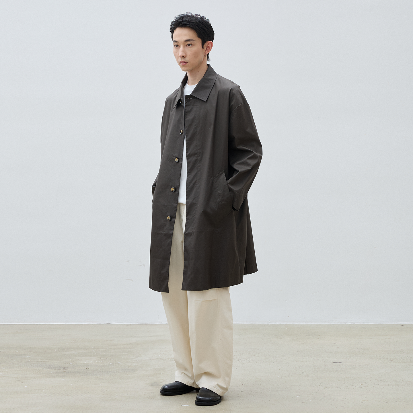 【捻默】外套男款夹克春季新品高密华达呢巴尔马肯风衣廓形小众