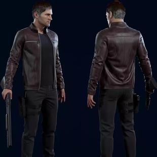 侦探角色模型游戏人物带骨骼 character UE5虚幻5 Detective