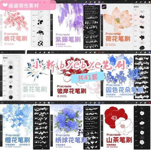 小靳同款全套procreate笔刷合集【41套笔刷齐全款】