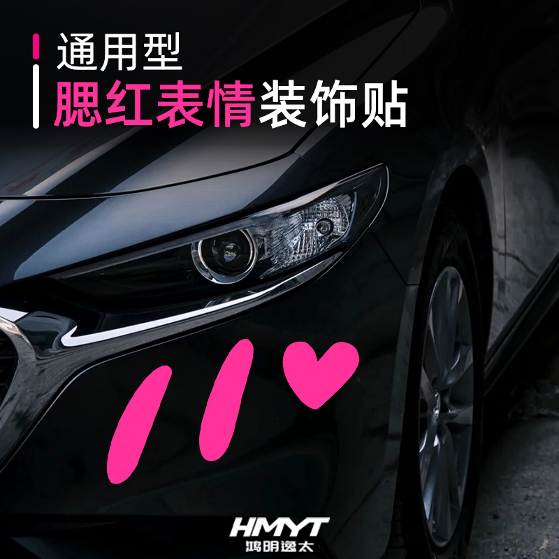汽车前脸腮红防水装饰贴