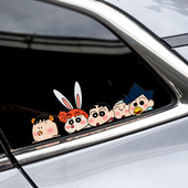 适用于小新汽车防水贴纸个性 饰痕遮挡贴画 创意卡通电动摩托车贴装