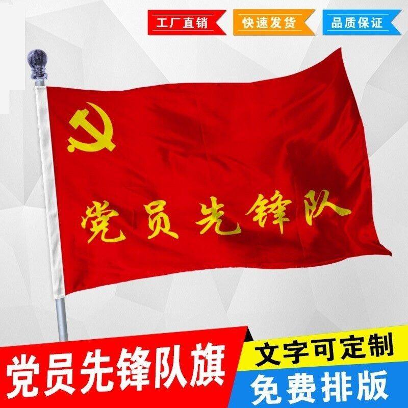 青年志愿者先锋队党员突击队先锋队突击队志愿者旗帜影视道具旗