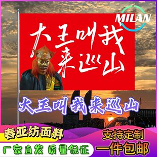 大王叫我来巡山旗子定制音乐节旅游旗帜武功山红旗爬山登山定做