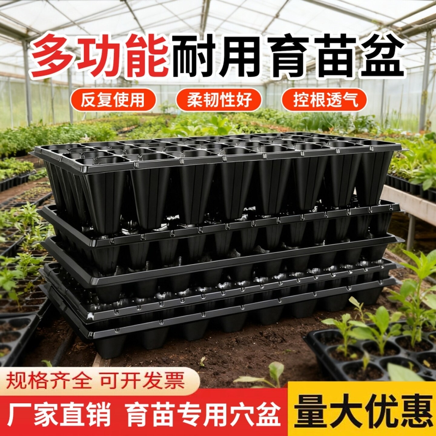 育苗盘穴盘大号营养钵盆穴盘塑料杯多肉种植蔬菜育种扦插营养杯盒