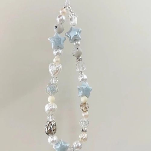 手机链条串珠海盐贝壳星星手机链高级感链条短款挂链相机挂链