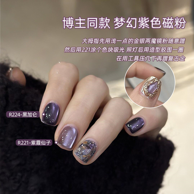 Buy Rolita Ice Purple Cat Eye Gel for High-Shine Nails - Product image 3