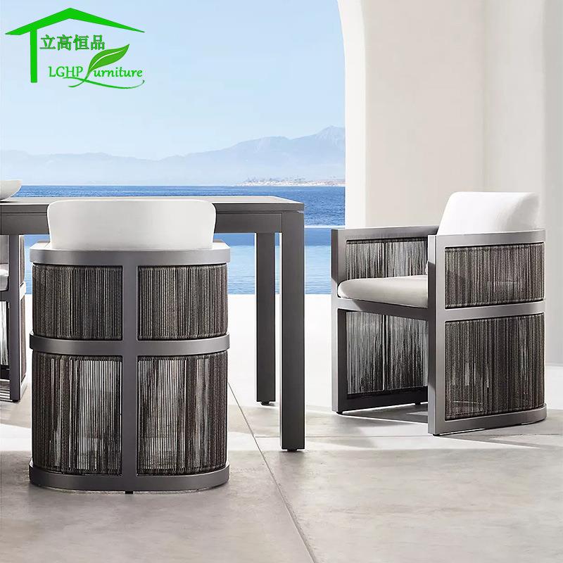 户外柚木藤编沙发别墅庭院室外客厅实木桌椅组合休闲茶几餐椅简约