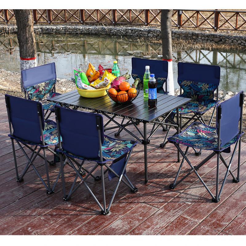 一整套户外桌椅套装加厚结实便携式椅子露营野餐家用摆摊马扎凳子