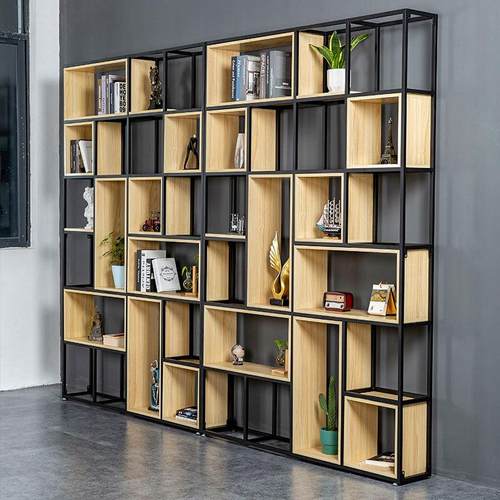 美式工业风办公室铁艺置物架 工作室产品展示架 客厅工艺品架隔断