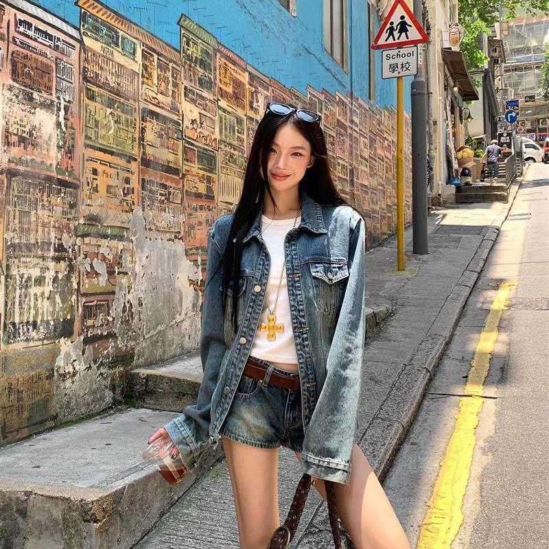 红人馆8/18 20:00牛仔外套C163-1#+短裤C163#,女装/女士精品,短外套,淘宝优惠券,粉丝福利购,淘宝优惠卷