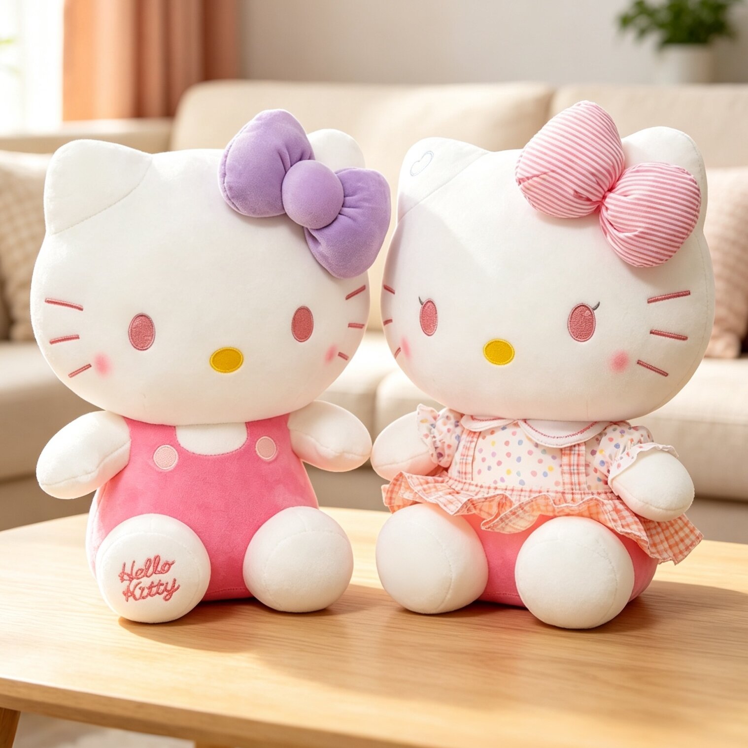 hellokitty公仔正版凯蒂猫玩偶哈喽KT毛绒玩具布娃娃可爱女孩礼物