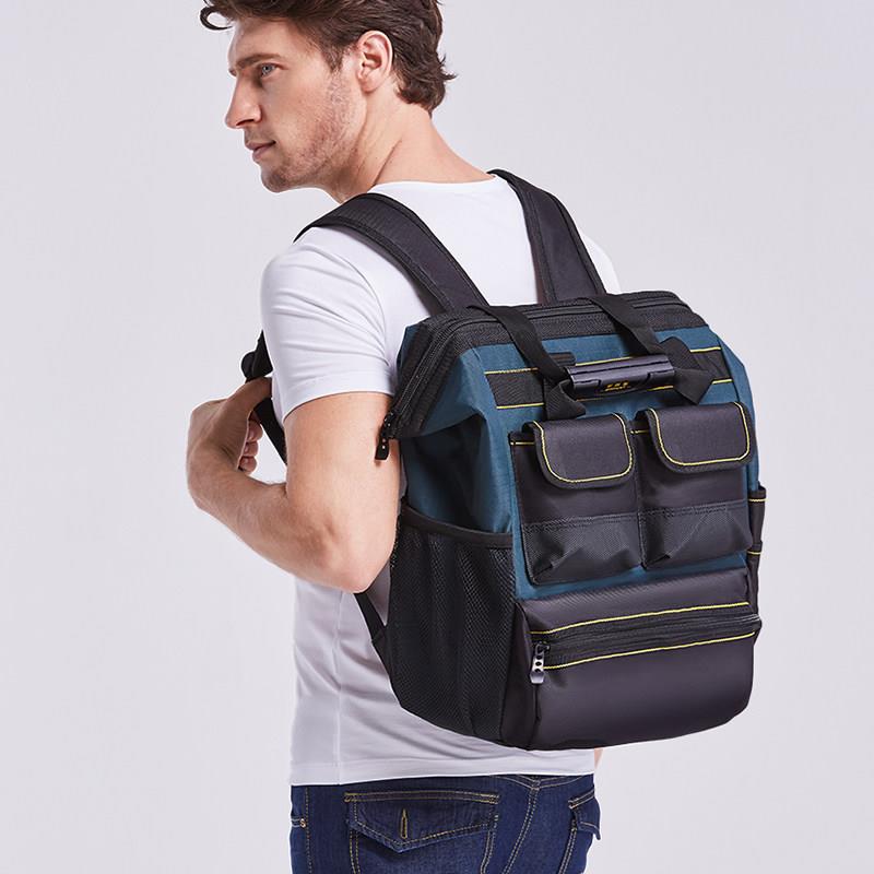 双肩工具包家电安装维修工具袋帆布大号加厚耐磨多功能背包