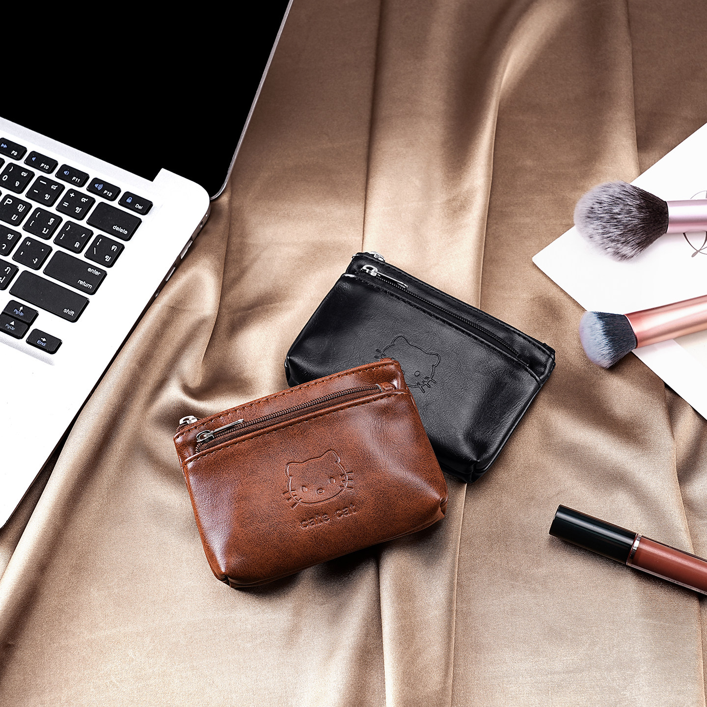 复古手工真皮零钱包女式可爱迷你耳机钥匙证件收纳随身便携小钱包