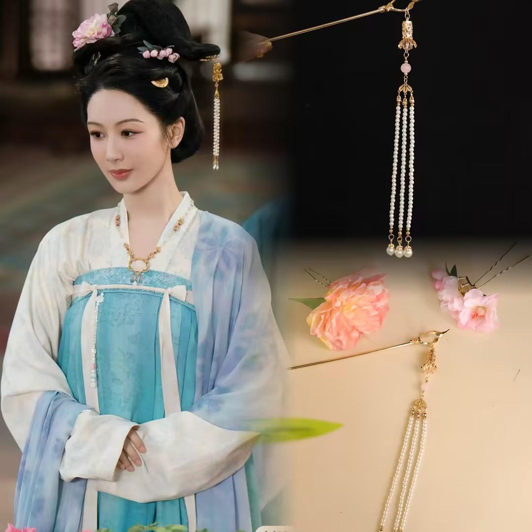 国色芳华杨紫同款发饰何惟芳同款流苏步摇古风汉服点缀发簪国风