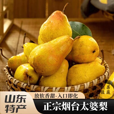 烟台太婆梨软梨 冻梨葫芦梨大头面梨砀山皇冠梨香蕉梨3-9斤