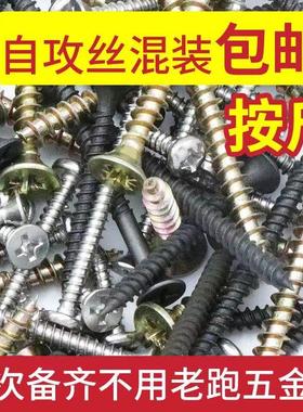 螺丝钉混装自攻干壁十字纤维板开关面板木工钉自攻丝散装家用混搭