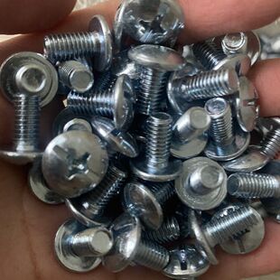 货架螺丝专用十字螺栓配件6mm带帽三角片固定螺丝配法兰螺母