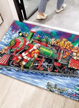 Christmas mats浴室地垫吸水耐脏硅藻泥圣诞进门地垫入户门垫