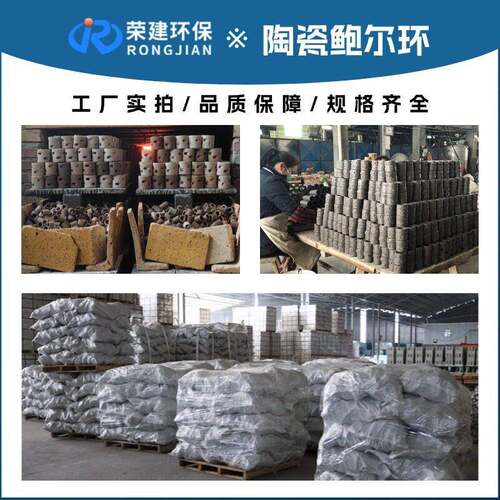 陶鲍环 通量低压降尔废气瓷净化塔干瓷燥塔用 陶鲍25/8/50尔环填