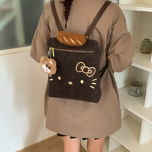 百搭可爱双肩包 时尚 洋气质感高颜值Hellokitty大容量包女冬季 爆款