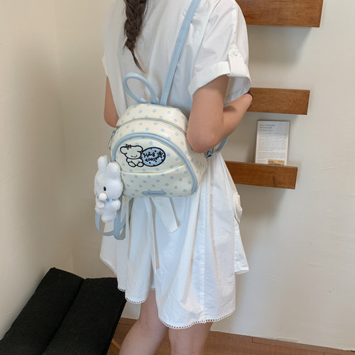 卡通可爱精致迷你波点背包女2026年新款夏季潮流百搭高颜值双肩包