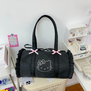 少女风可爱超大容量包包女2026年新款外出旅行单肩手拎健身瑜伽包